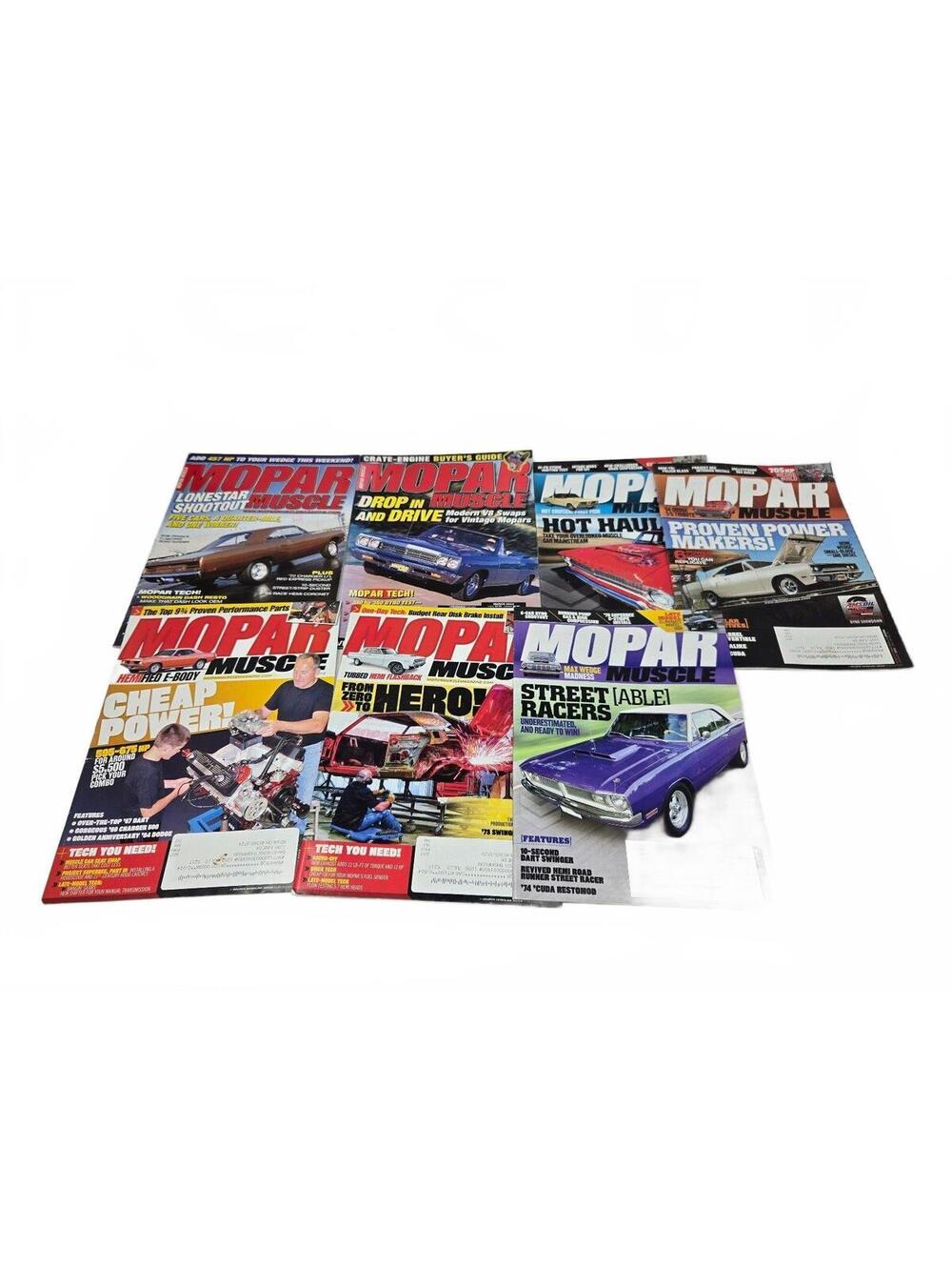 Lot of 7 Mopar Muscle Magazines Classic Car Enthusiast Collection